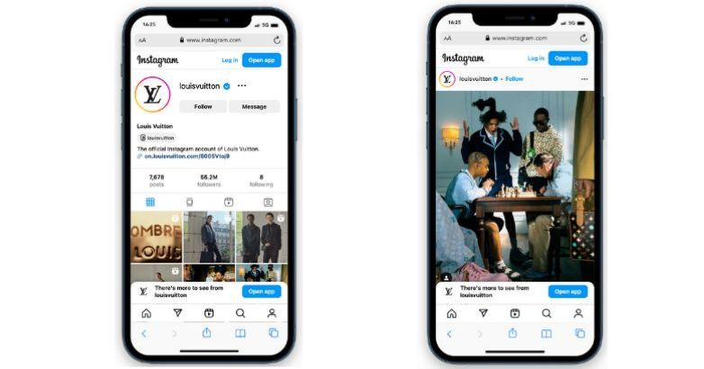 Louis Vuitton’s logo on iPhone screens